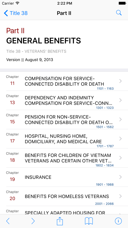 #2. 38 USC - Veterans' Benefits (LawStack Series) (iOS) 由: Tekk Innovations LLC