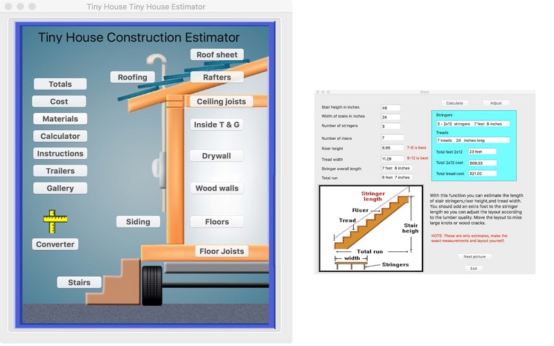 tiny house estimator iphone screenshot 1