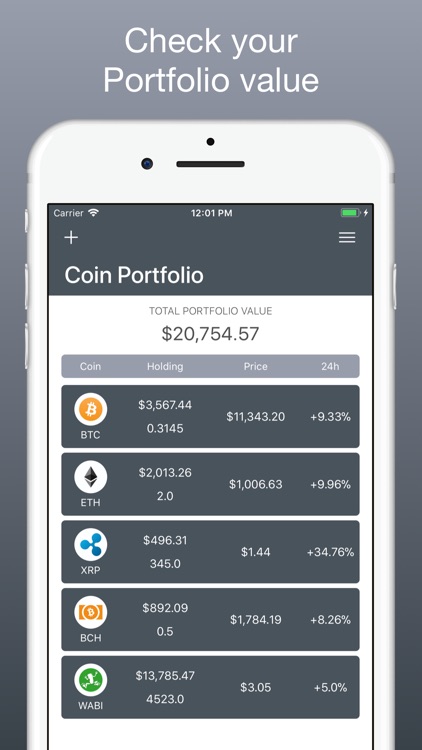 Coin Portfolio - Tracking