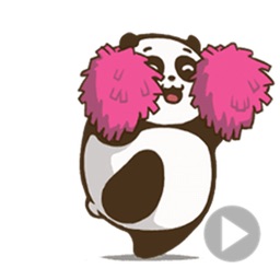 Panda the Cheerleader Stickers