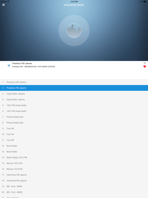 Indonesia Radio: Indonesian FM iPad screenshot 4 - Music app