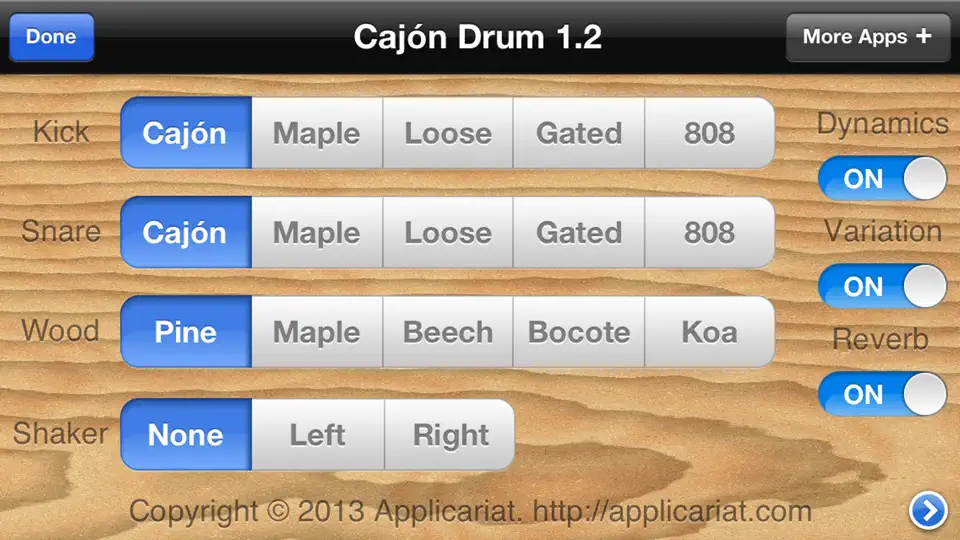 Скриншот Cajón Drum на iPhone 2