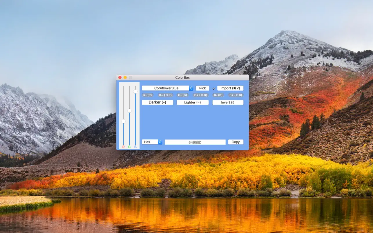 #1. ColorBox (macOS) Oleh: Mohan Noone