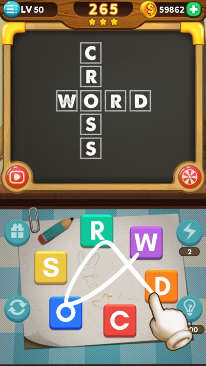 Word Cross -search link puzzle