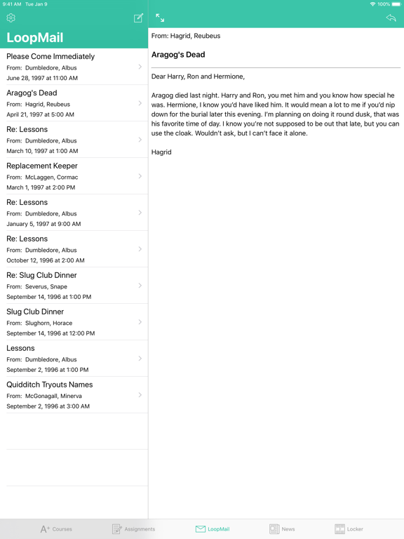 break for School Loop iPad screenshot 5 - Education app