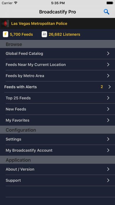 Broadcastify Pro Screenshot