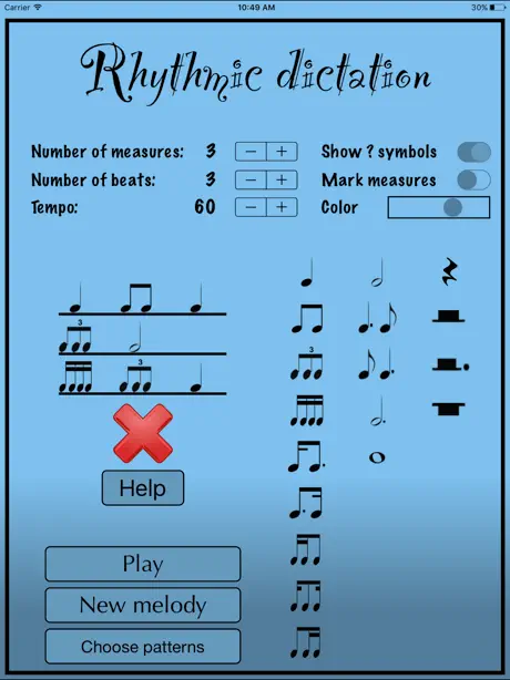 Rhythmic dictation trainer