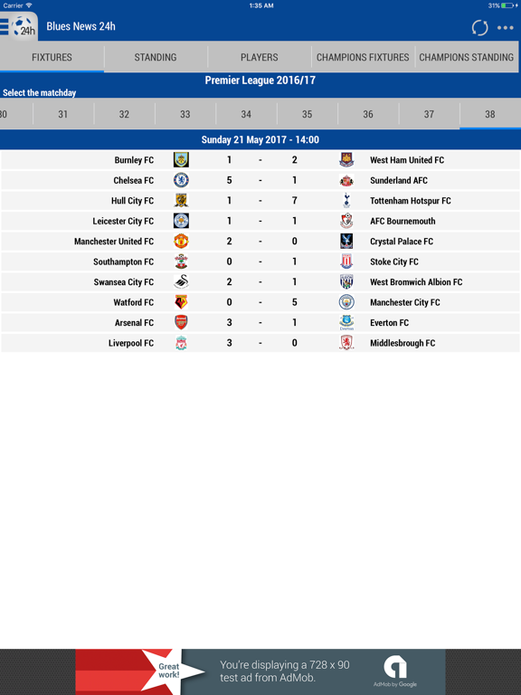 24h News for Blues iPad screenshot 4 - News app
