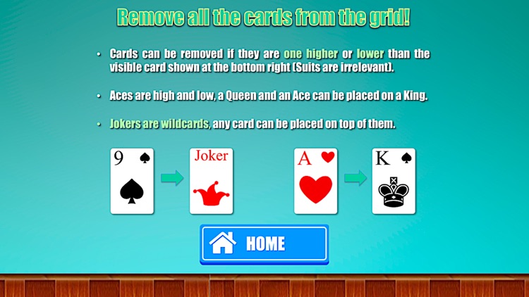 Classic solitaire card game.