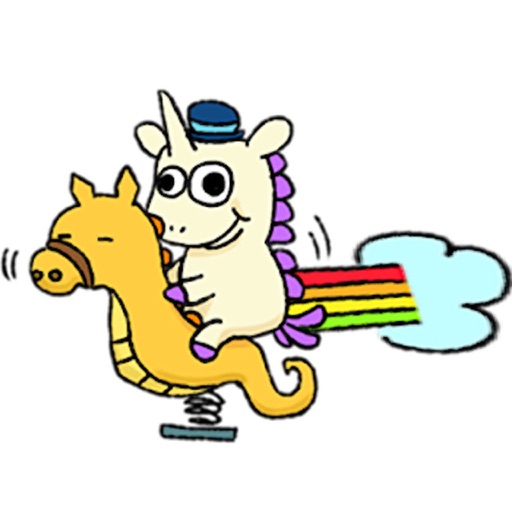 Crazy And Cute Unicorn Sticker