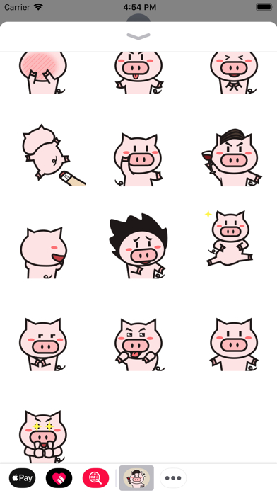 Screenshot #2 pour Little Pig Animated Stickers