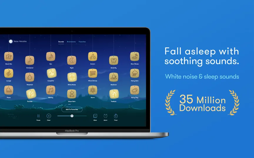 Скриншот Relax Melodies: Sleep Sounds на iPhone 1