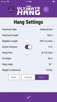 Hammock Hang Calculator iphone bilder 3