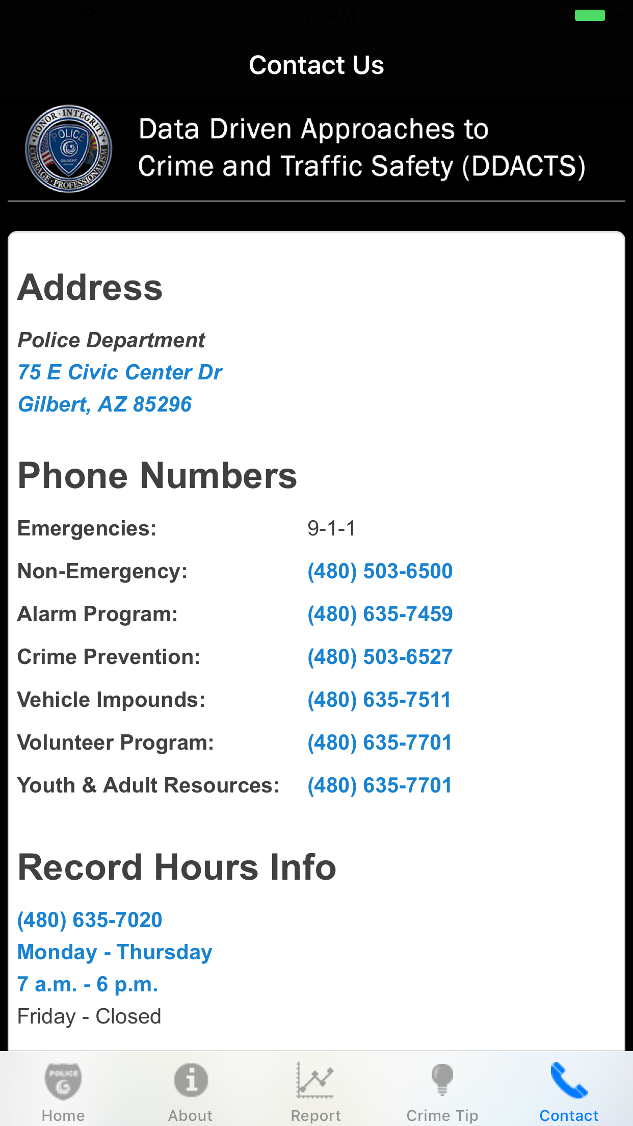 DDACTS screenshot 3