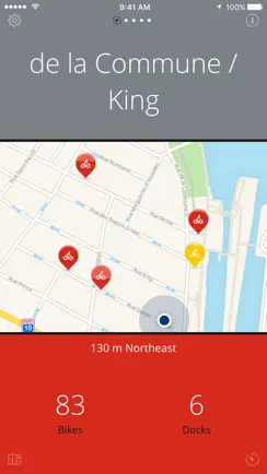 Montreal Bikes — A One-Tap Bixi Bike App iPhone image 3