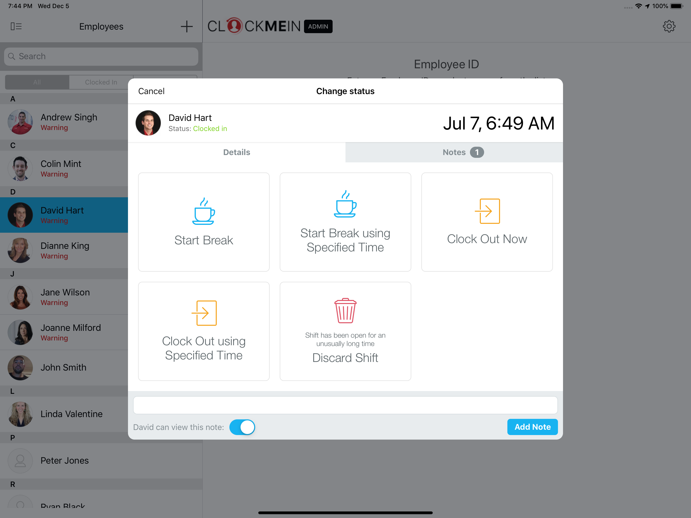 Clock Me In Time & Attendance screenshot 7
