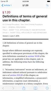 New York Code of Criminal Procedure (LawStack Ser) screenshot #2 for iPhone