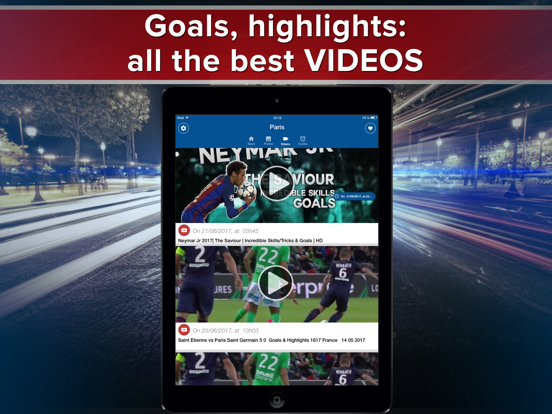 Paris Addict : News, videos and alerts iPad screenshot 1 - Sports app