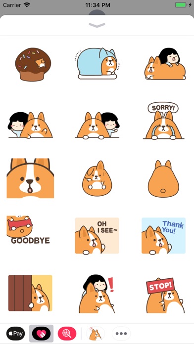 Animated Dog Corgi Stickers screenshot 3