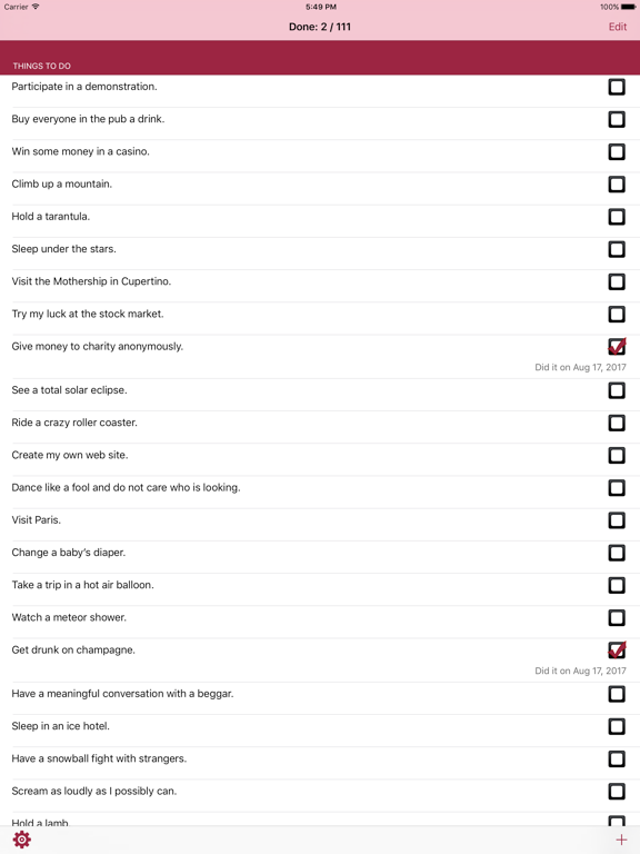 Screenshot #1 for 111 Things Lite