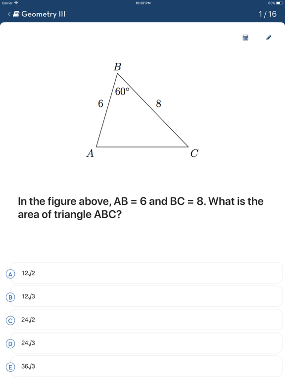 Screenshot #2 for SAT Math: Practice Questions