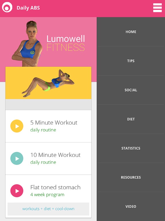 Daily ABS Fitness Workouts iPad screenshot 1 - Health & Fitness app