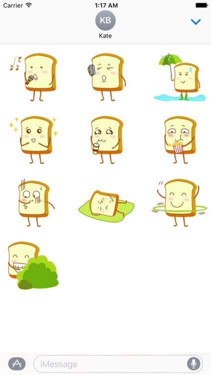 Cute White Bread Sticker