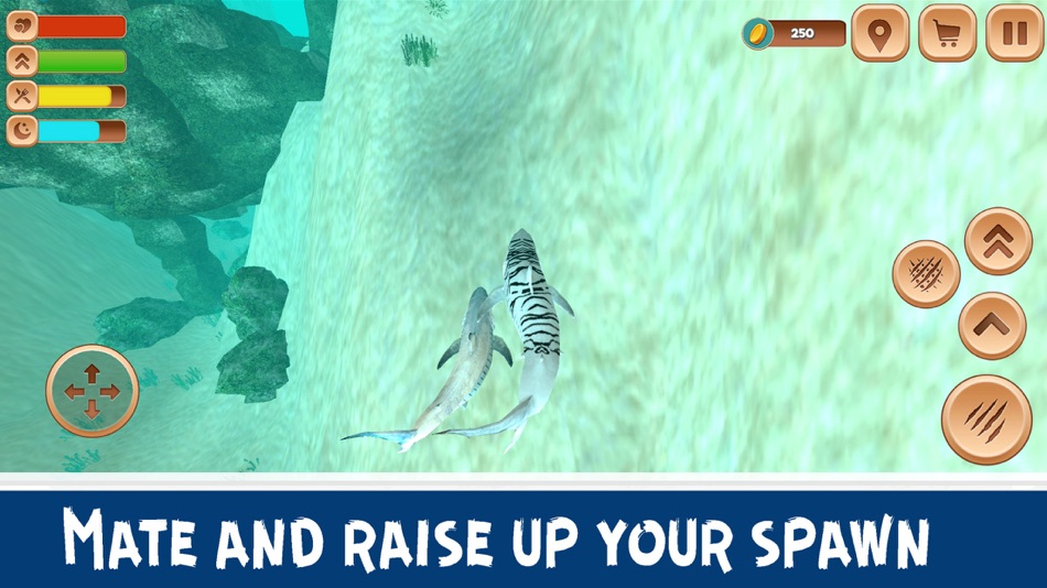 #3. Giant Tiger Shark Simulator 3D (iOS) 由: Juliia Blokhina