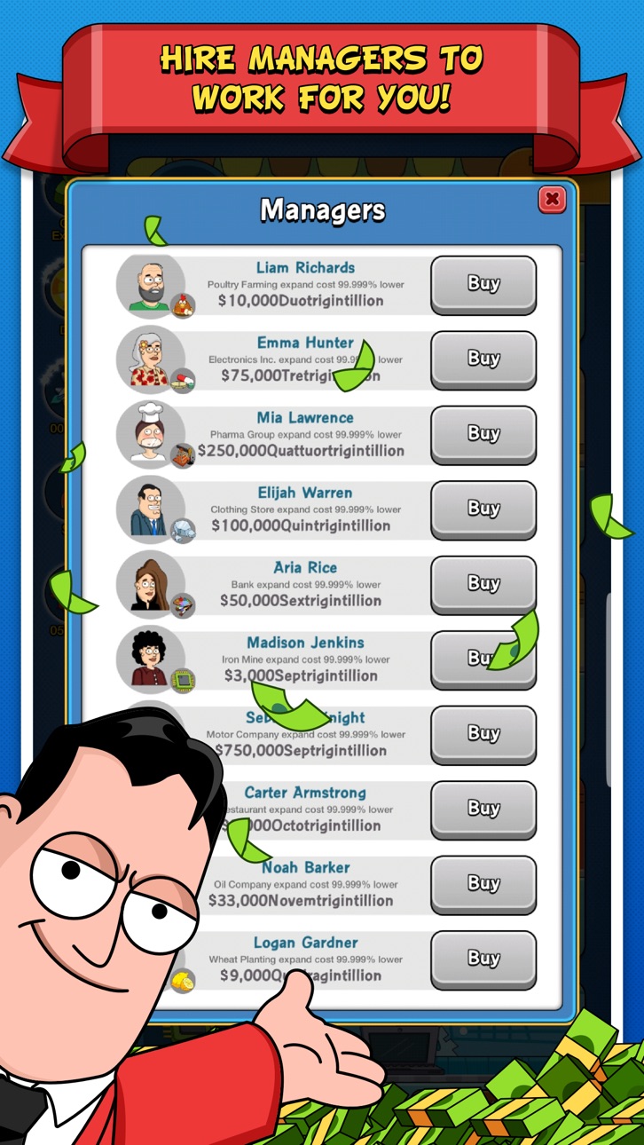 Idle Capitalist Hack screenshot 3 - iOS game interface