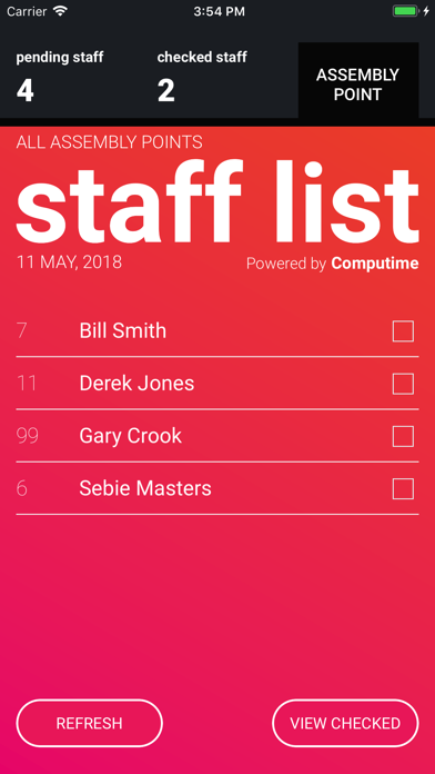 Screenshot #1 pour Computime Muster App
