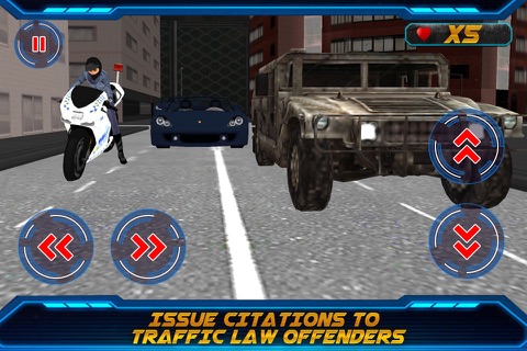 City Police Motorbike Driver– Drive Cops Bike screenshot 2