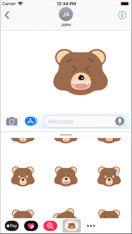 Cutie Bear Emoji Stickers