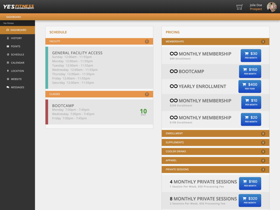 Yes Fitness iPad screenshot 1 - Health & Fitness app