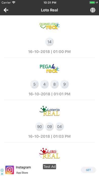 Loto Mundo iPhone screenshot 4 - Entertainment app