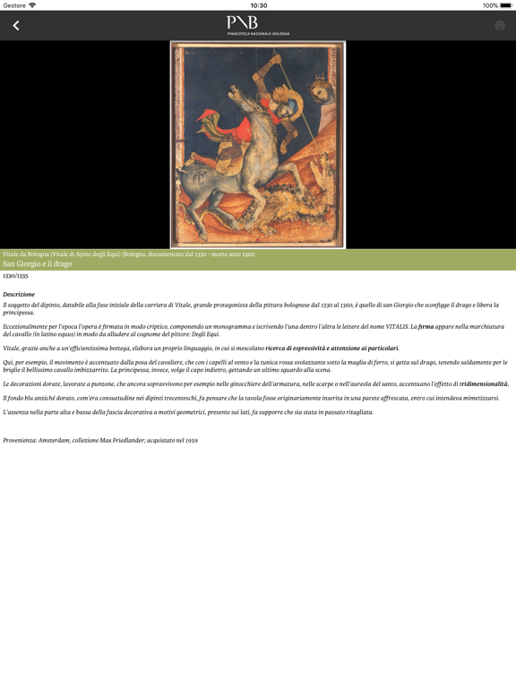 Pinacoteca Bologna iPad screenshot