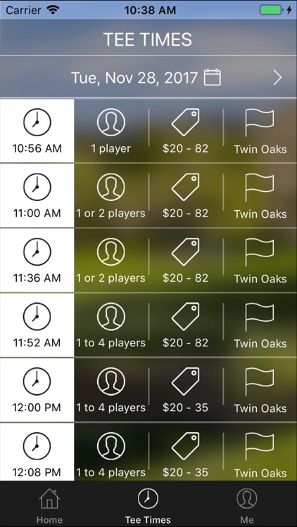 Twin Oaks Golf Tee Times