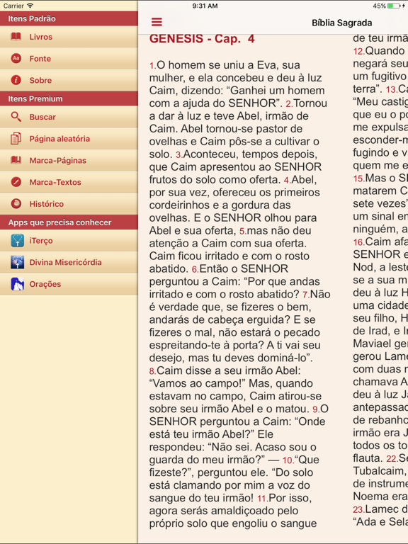 Bíblia Sagrada iPad screenshot