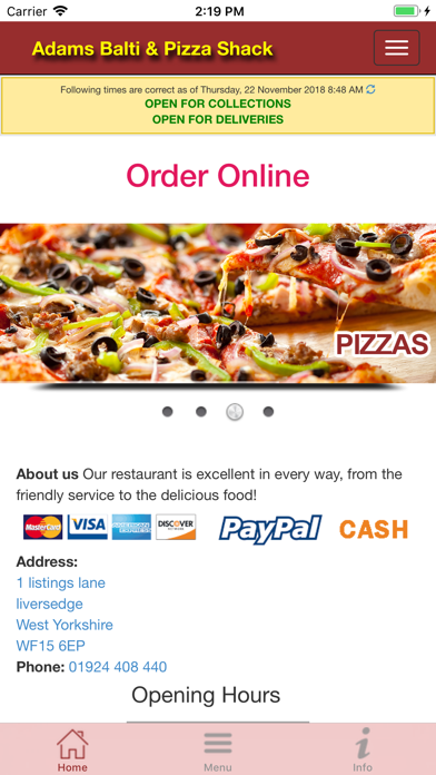 How to cancel & delete Adam's Pizza Shack from iphone & ipad 1