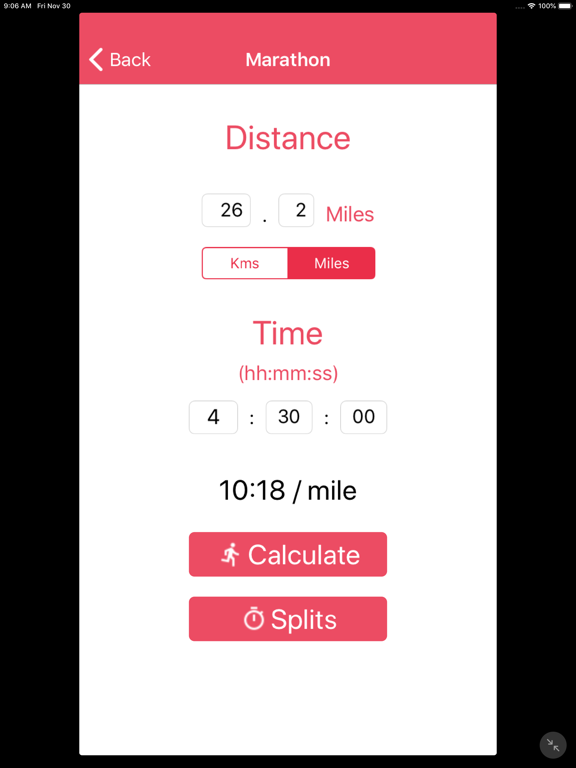 Screenshot #5 pour RaceCalc - Run Pace Calculator