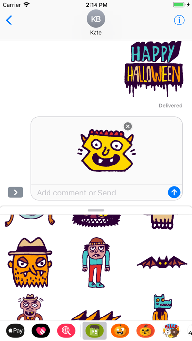 Happy Halloween Ghost Sticker screenshot 2