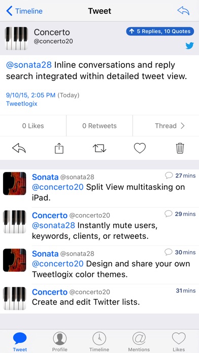 Tweetlogix for Twitter screenshot1