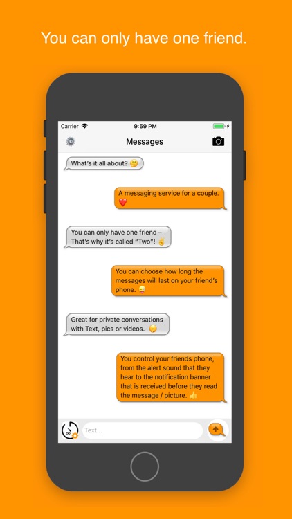 Two - messaging for 2 people.