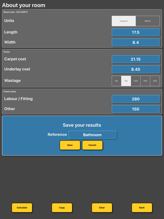 Screenshot #6 pour Carpet calculator / estimator
