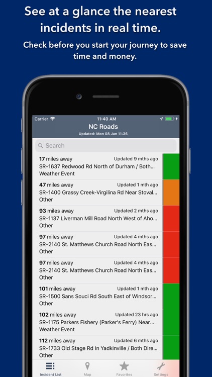 North Carolina Roads Traffic