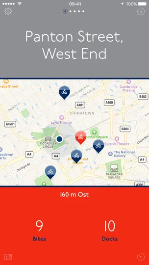 Screenshot von London Bikes — Die Einfache Santander Cycles App auf dem iPhone 3
