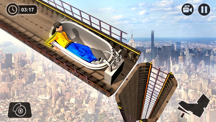 Crazy Wheel Race on Mega Ramp