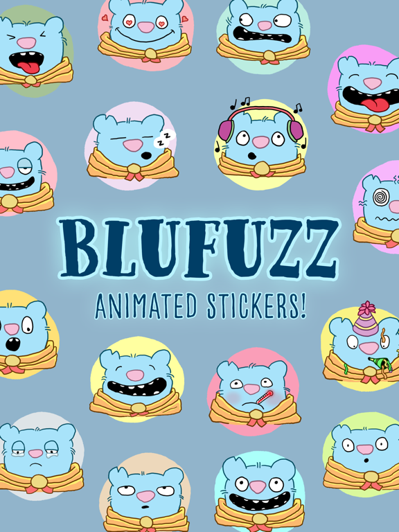 Screenshot #4 pour Blufuzz Animated Stickers