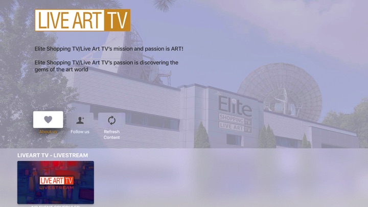 Screenshot #1 pour Elite Shopping TV/Live Art TV