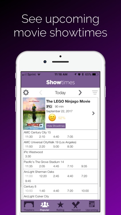 Showtimes - Movie Tickets