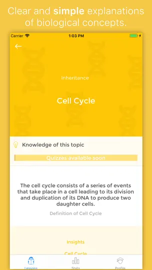 Captura de pantalla de IBiology™ en iPhone 2